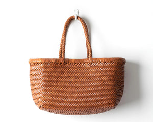 Juju & Co | Dune Leather Basket | Amber