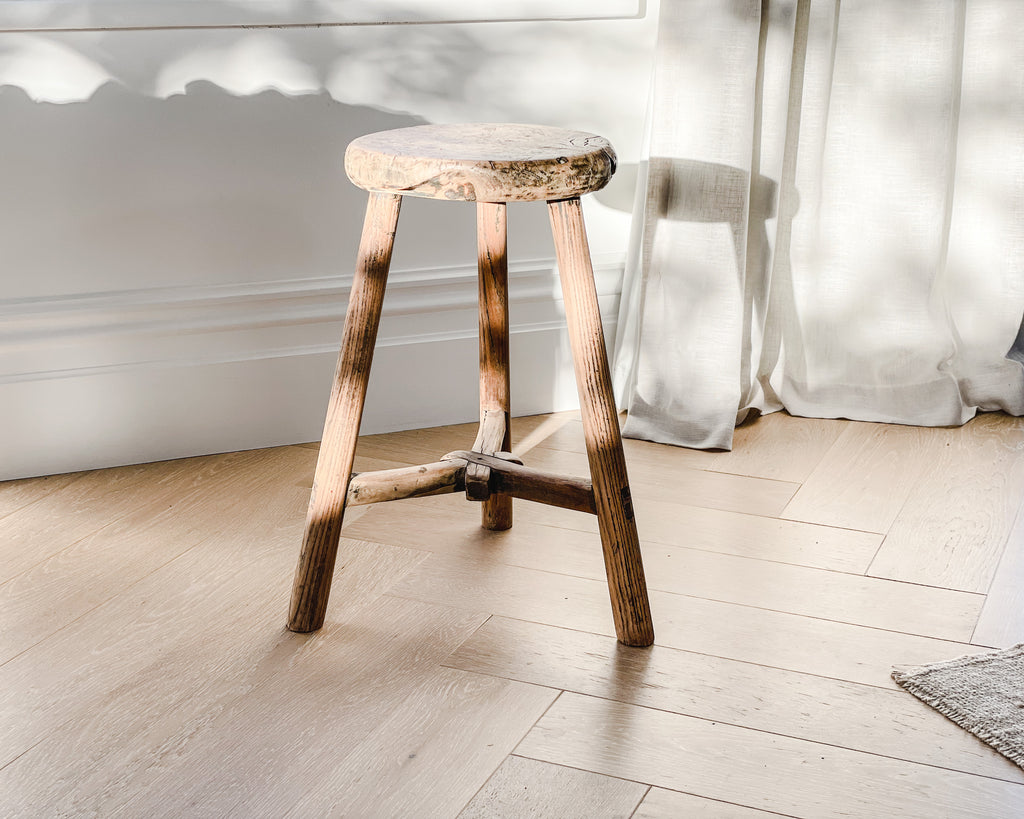 Antique round stool sale