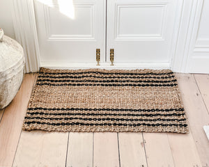 Winston Black Stripe Doormat