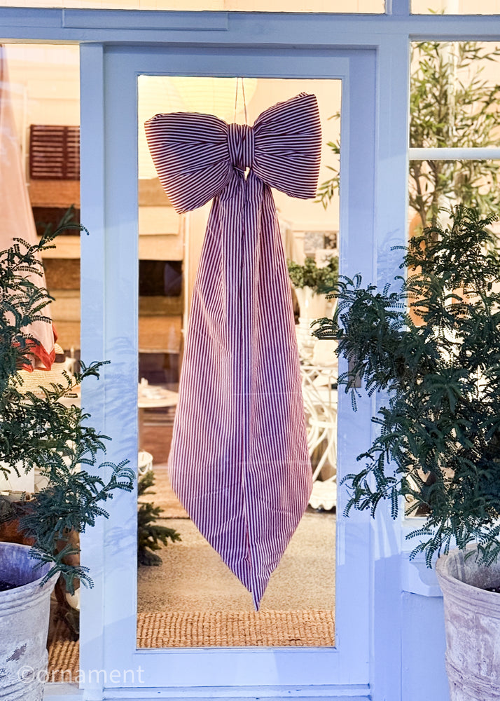 Luxe Bow | Peppermint Stripe