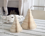 Standing Paper Tree Christmas Decoration | Ivory | 20cm