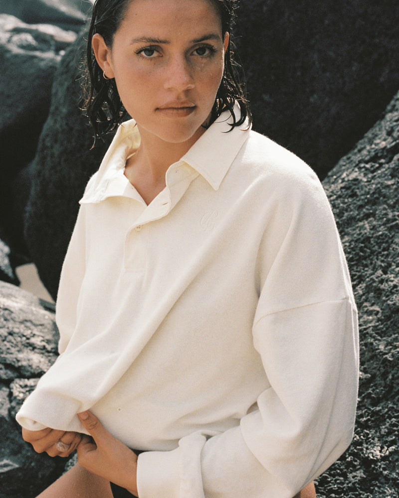 Commonplace Essentials | Terry Towelling Pullover | Vanilla