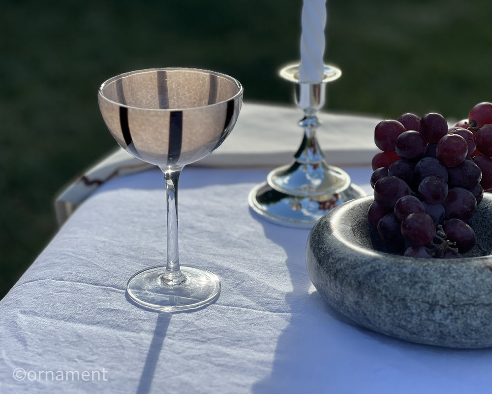 Cocktail Coupe Glass | Nude / Black Set of 2