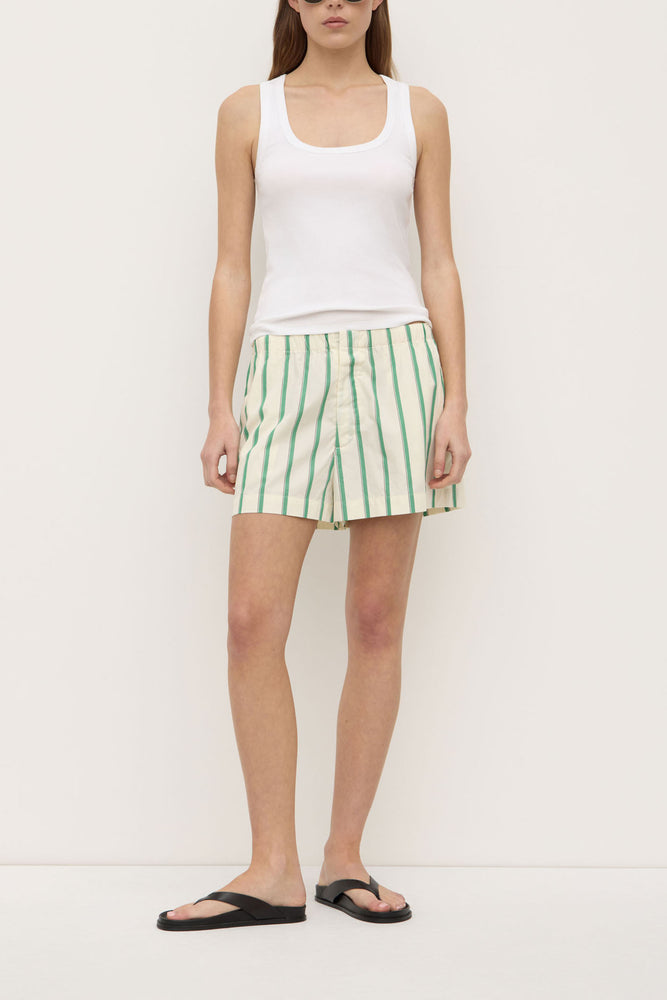 Assembly Label | Agnes Stripe Short | Butter/Bright Green