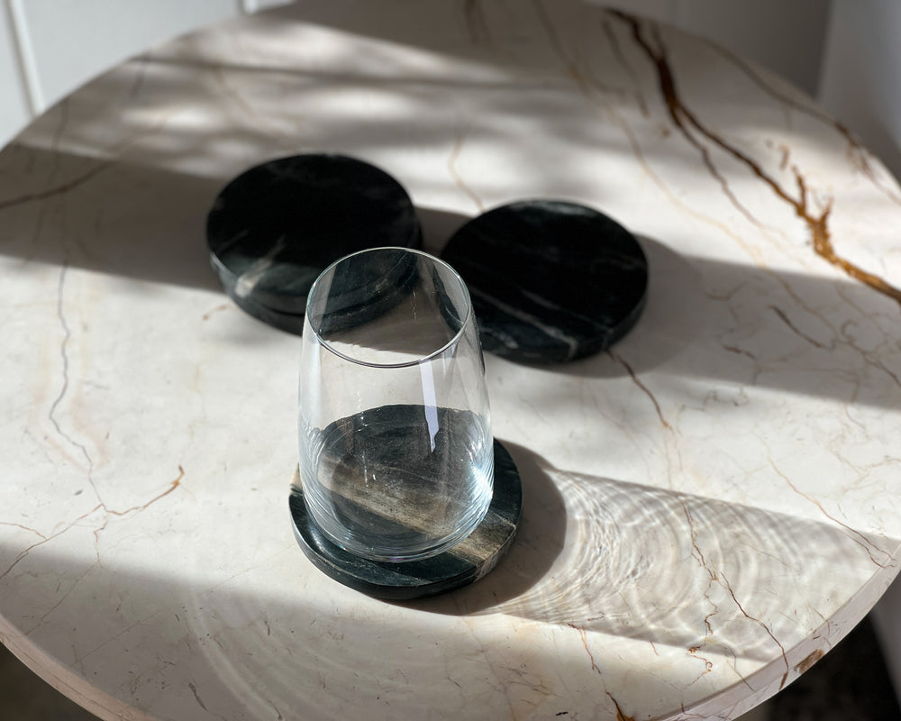 Marble Coasters | Black | Set of 4