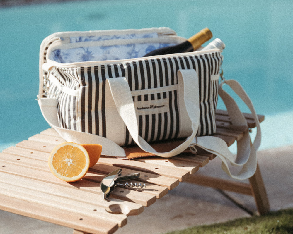 Business & Pleasure | Premium Cooler | Laurens Navy Stripe