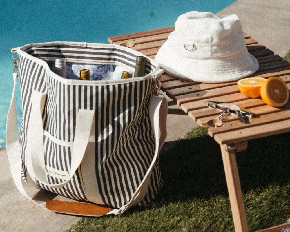 Business & Pleasure | Cooler Tote | Laurens Navy Stripe