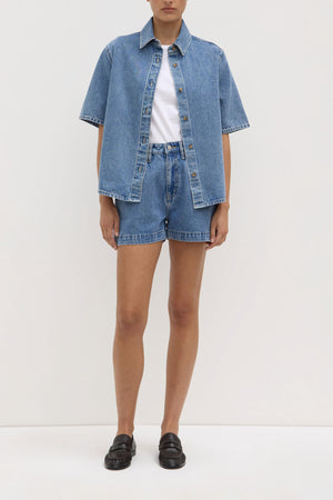 Assembly Label | Boxy Denim Short | Darkstone