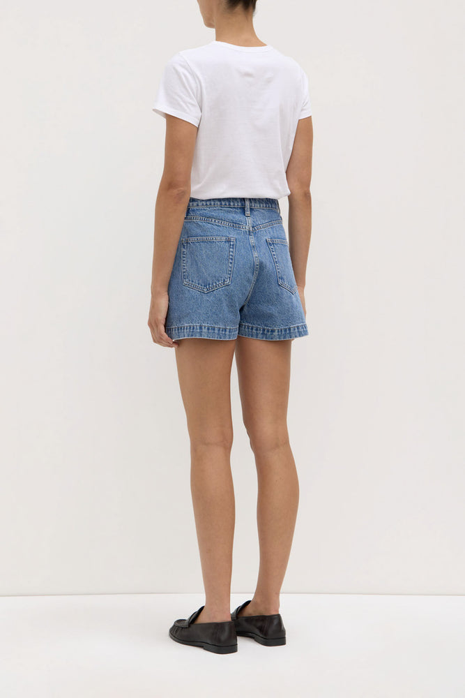Assembly Label | Boxy Denim Short | Darkstone