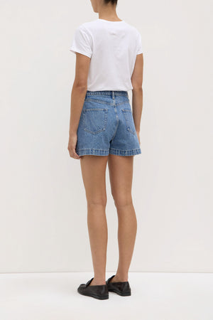 Assembly Label | Boxy Denim Short | Darkstone