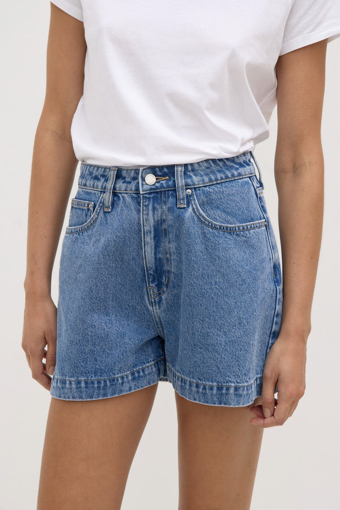 Assembly Label | Boxy Denim Short | Darkstone