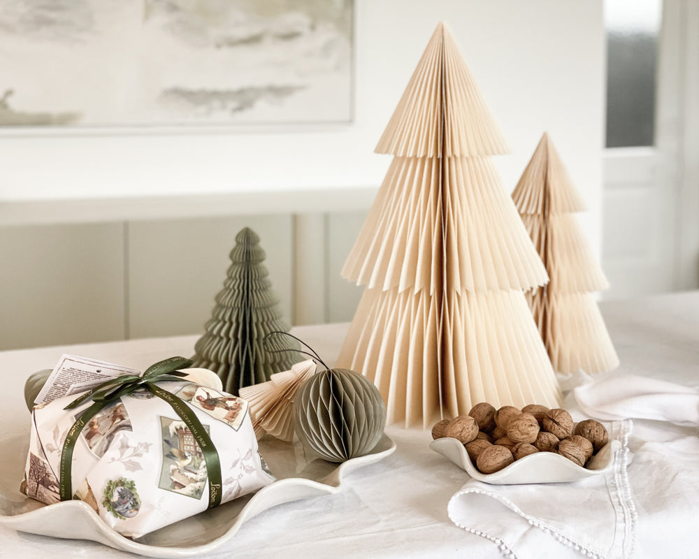 Hanging Paper Sphere Christmas Decoration | Sage