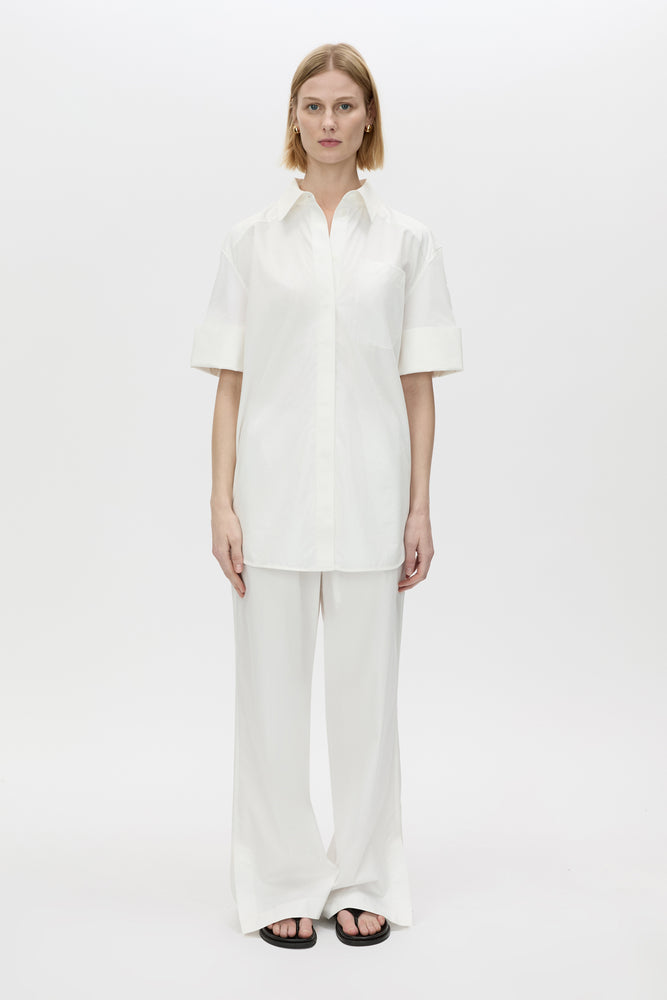 Camilla & Marc | Winslow Short Sleeve Shirt | Soft White