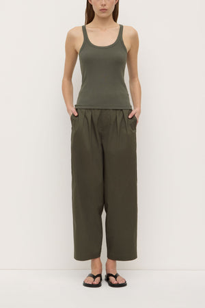 Assembly Label | Charlie Rib Tank | Moss