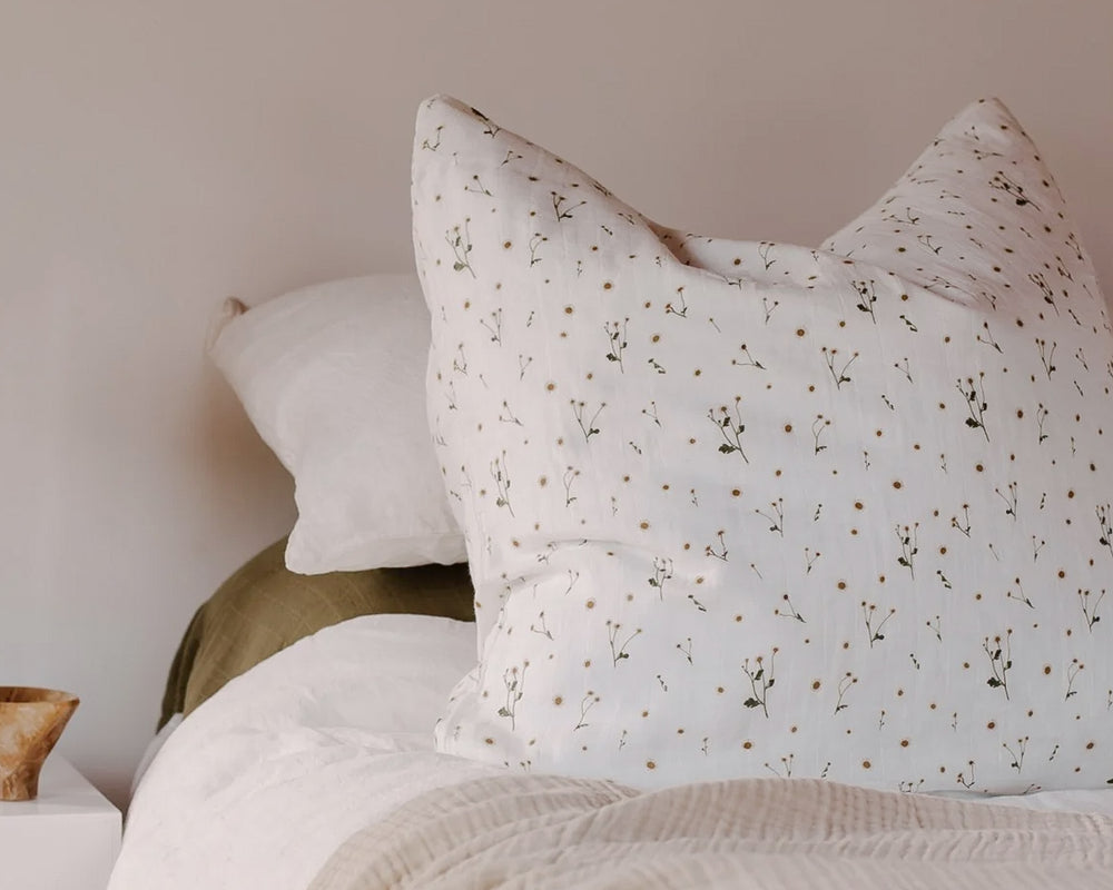 Leni The Label | Muslin Euro Pillowcase | Daisy