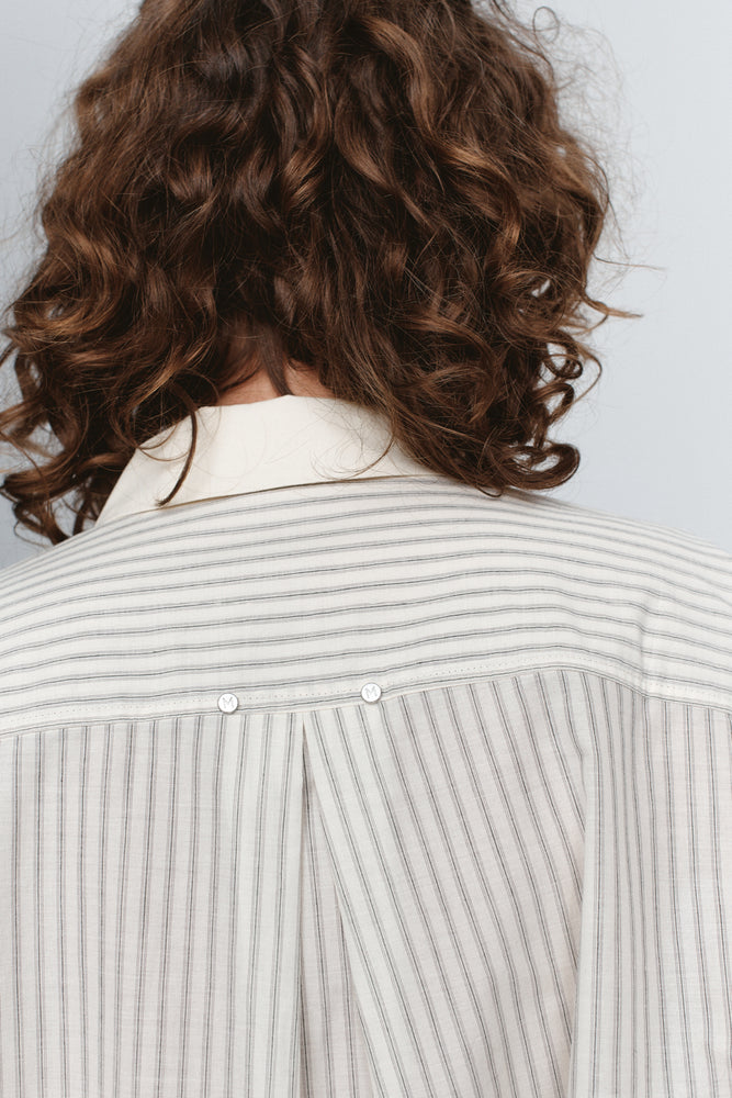 Marle | Edie Shirt | Grey Stripe