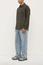 Assembly Label | Everyday Mens Linen Long Sleeve Shirt | Sorrel