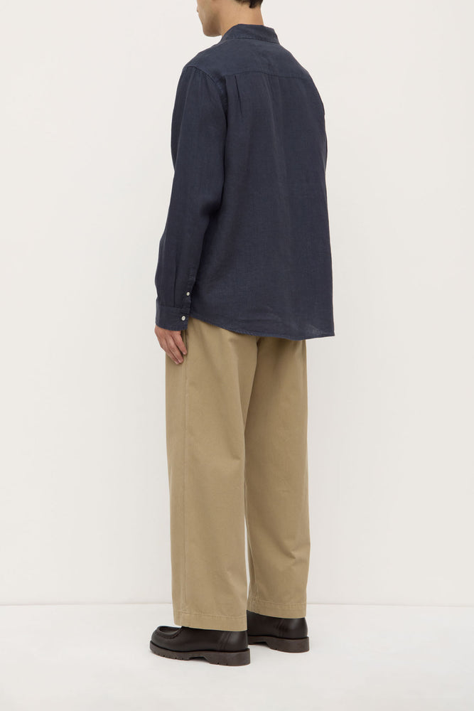 Assembly Label | Everyday Linen Long Sleeve Shirt | True Navy