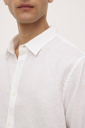 Assembly Label | Everyday Mens Linen Long Sleeve Shirt | White