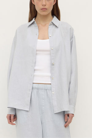 Assembly Label | Everyday Linen Long Sleeve Shirt | Cloud