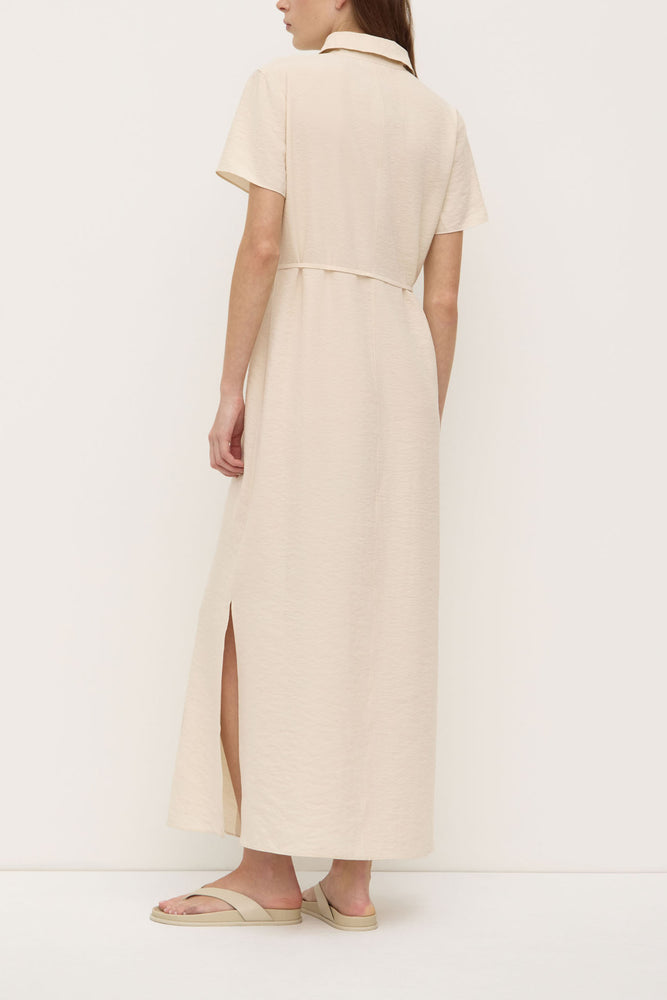 Assembly Label | Heather Silk Blend Shirt Dress | Tapioca