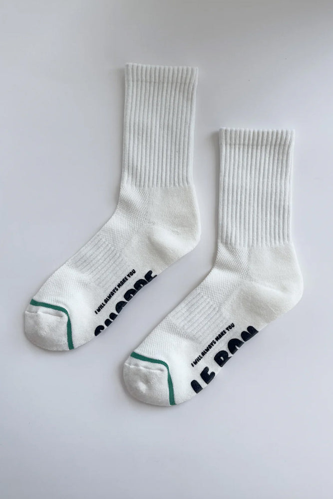 Le Bon Shoppe | Hugger Socks | White/Black