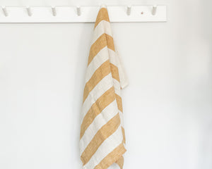 Linen Tea Towel | Sunflower Stripe