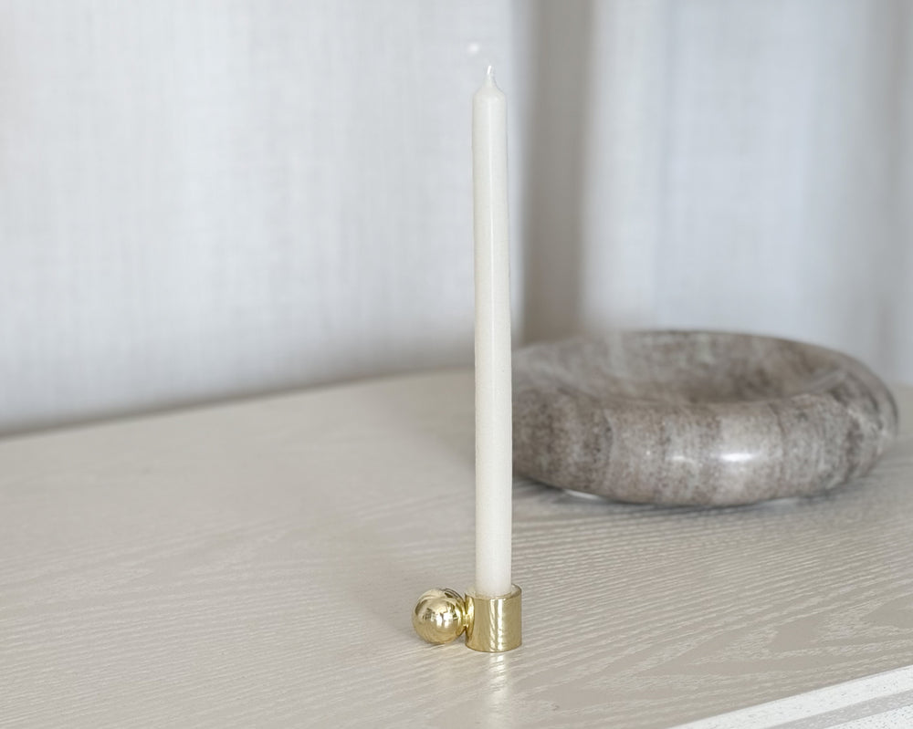 Palloa Brass Candle Holder | Low