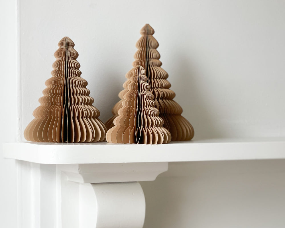 Standing Paper Tree Christmas Decoration | Biscotti | 20cm