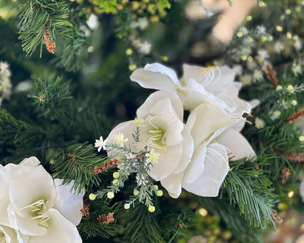 Faux Amaryllis Bunched Flower Stem