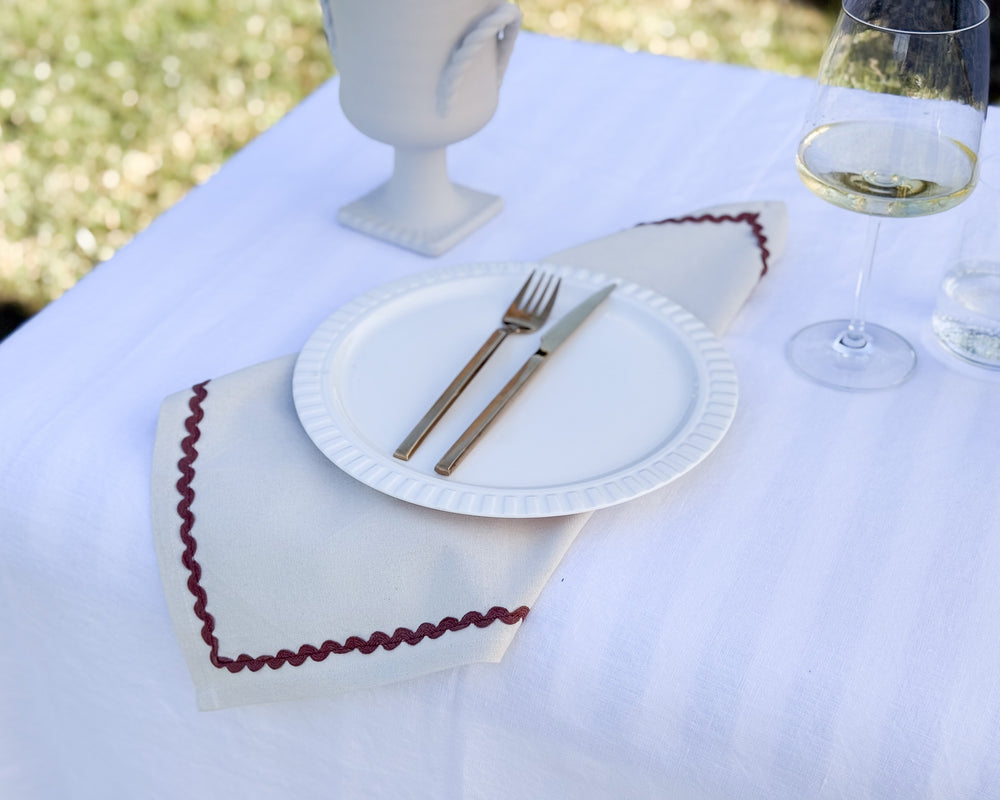 Laurent Cotton Napkins |  Ivory & Masala | Set of 4