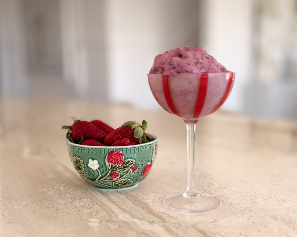 Cocktail Coupe Glass | Pink / Red Set of 2