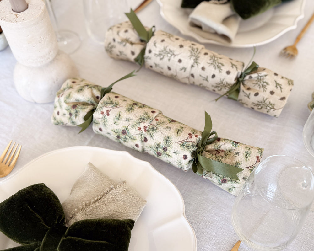 Reusable Christmas Crackers | Set of 6 | Natural Noel
