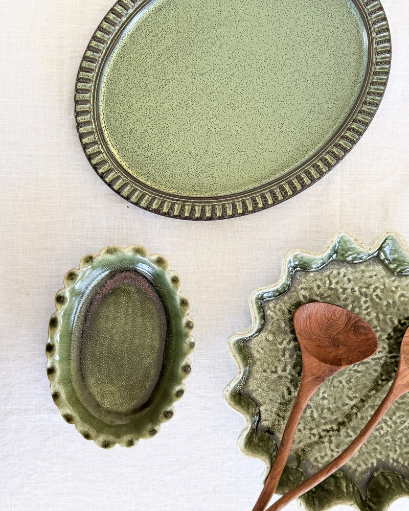 Oval Sicilian Ceramic Dish | Olive