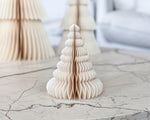 Standing Paper Tree Christmas Decoration | Ivory | 24cm