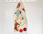 Linen Tea Towel | Fruit on Plates