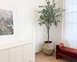 Faux Potted Olive Tree