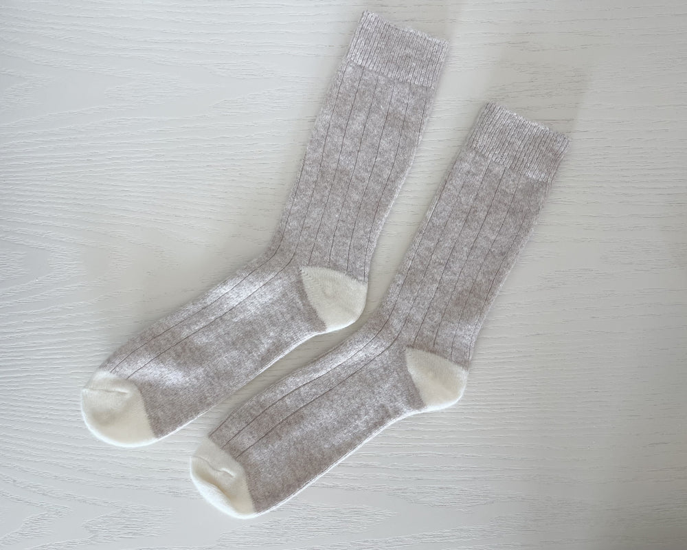 Le Bon Shoppe | Extended Cashmere Socks | Fawn