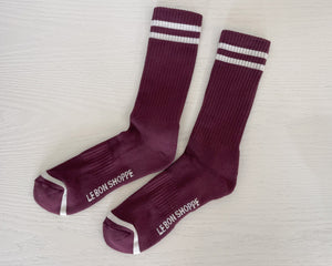 Le Bon Shoppe | Extended Boyfriend Socks | Maroon