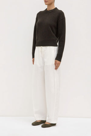 Assembly Label | Loxley Cotton Blend Pant | White