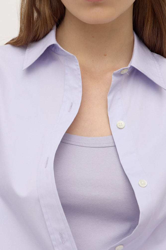 Assembly Label | Marigold Poplin Long Sleeve Shirt | Lilac