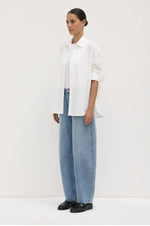 Assembly Label | Marigold Poplin Long Sleeve Shirt | White
