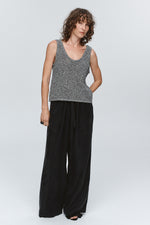 Marle | Nova Top | Black/Ivory Melange