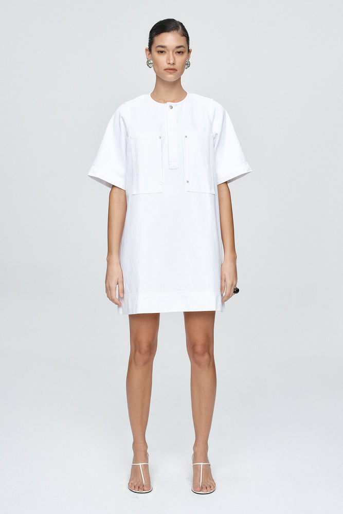 Marle | Patch Pocket Dress | Blanc