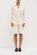 Assembly Label | Pippa Silk Long Sleeve Shirt | Cream