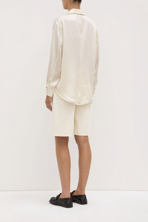 Assembly Label | Pippa Silk Long Sleeve Shirt | Cream