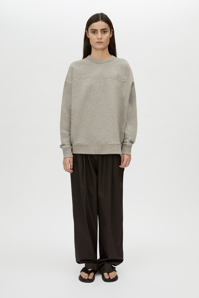 Camilla & Marc | Polaris Logo Crew | Dappled Grey