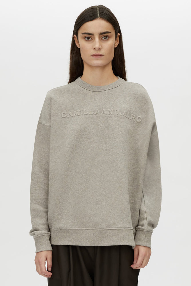 Camilla & Marc | Polaris Logo Crew | Dappled Grey