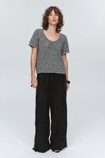 Marle | Rumi Top | Black/Ivory Melange