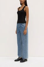 Assembly Label | Robyn Scoop Neck Rib Tank | Black